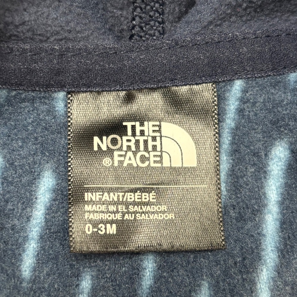 The North‎ Face Baby Glacier Full Zip Hoodie Fleece Jacket Coat Size 0-3 Months - Picture 7 of 9